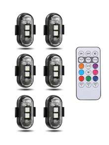 1 Set Motorcycle RGB LED Warning Light, Waterproof Remote Control Atmosphere Light, USB Mini Indicator Light, Drone & Car Night Warning Light - Airplane Light - View 13