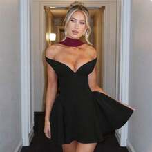 Women 2026 Autumn New Low Cut Backless Solid Color Slim Dress Fashion Gown Femalevestidos Elegantes De Mujer ,, Club Outfit Prom Dresses IP2H - trắng - Xem 4