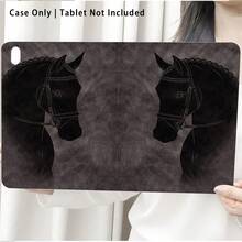 1pc Horse Pattern Flip Cover Tablet Protective Case With Pen Slot, Compatible With Samsung A9/A9+/S9/S9FE/A11/A11+/S11/S10 FE/S10 FE+/S10 Lite And Apple A16 2025, Air 11/13, M3 2025, Mini 7 A17, Pro 2024, Air 11/13, M2 2024, Pro 11/13, As Well As Popular Models From , Honor, Etc. Auto Sleep/Wake Function, Suitable As Gift For Back To School, Valentine's Day, Holidays - Multicolor - View 6