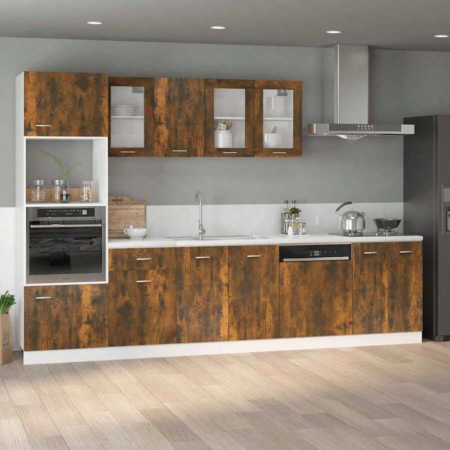 vidaXL Unterschrank Lyon Räuchereiche 60x46x81,5 cm Holzwerkstoff - Braun - Übersicht 1