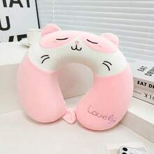 Cute Neck Pillow Plane Travel Pillow Protection Cervical Spine Cervical Pillow Cartoon Animal Memory Cotton U-Shaped Pillow Wholesale - 太空熊綠-慢回彈記憶棉 - 查看 2