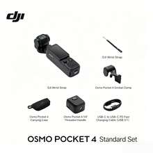 dji Pocket 4 Essential Bundle Pocket Vlog Camera 1" CMOS & 4K/240fps 3-Axis Shake Compensation 2x Lossless Zoom Dynamic Range Built-In Storage Handle Compact Digital Camera (Brand New Activated) - View 4