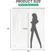 Shower Curtain For Bathroom 72x72 Inch, 3D Embossed Textured Waffle Fabric Shower Curtains, Soft Hotel Farmhouse Style, Water Repellent, Machine Washable, White, 72" W X 72" L - White - 查看 2