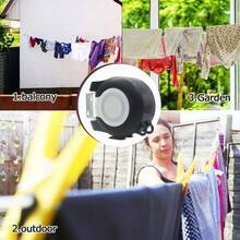 30m Retractable Clothes Reel Double Washing Line Wall Mounted Outdoor Drying Hot - RMC0581 - View 5