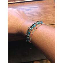 Handmade Adjustable Wrap Bracelet Bohemian String Braided Beads Anklets Gifts For Women - Green - View 2