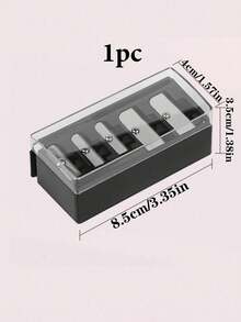 1pc Black High-End 5-Hole Eyeliner & Eyebrow Pencil Sharpener, 5-Hole Design Pencil Sharpener Tool, Portable Multi-Function Pencil Sharpener - Black - View 2