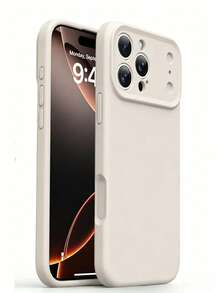 Capa de Telefone Magnética de Silicone Líquido de Luxo Compatível com iPhone 17 Pro Max, 17 Pro, 17 Air, 17, 16 Plus, 15, 14, 13, 12 Pro Max, 11, Suporta Carregamento Sem Fio, Toque Suave. - Branco antigo - Visão 3
