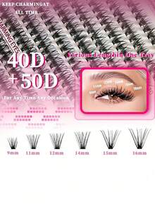 Bộ nối mi giả dạng chùm D-Curl 640 sợi, kích thước 10-16mm, mi giả dạng chùm dày dặn, mi giả phân đoạn 10D 20D, mi giả cong D-Curl, mi giả tự nhiên mềm mại, thích hợp sử dụng tại nhà, đeo hàng ngày, mi giả dạng chùm dễ sử dụng, mi giả từng sợi. - D - Xem 4