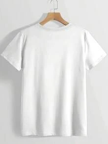 Camiseta Blanca para Mujer - Camiseta para Vacaciones en la Playa Tropical, estampada con "Summer" y diseño de palmeras - Camiseta casual ligera, adecuada para uso diario - Ropa de verano lavable a máquina, ideal para climas cálidos, corte holgado, hecha de tela cómoda. - Negro - Ver 2