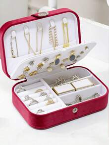 1pc Large Capacity Travel Jewelry Box, Multi-Functional Jewelry Organizer, Portable Jewelry Storage Organizer, Jewelry Display Stand, Travel Essential, Travel Accessory, Cruise Essential, Beach Essential, Bridesmaid Gift, Mother's Day Gift, Gift For Her, Gift For Friends - Multicolor - View 6