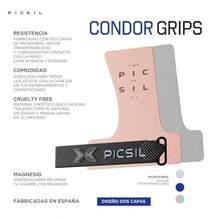 PICSIL Calleras Condor Uso con Manesio Protección y Aarre para Cross Trainin Calistenia y imnasio para Todos los Atletas - Blanco - Ver 4
