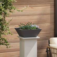 vidaXL Garten-Pflanzgefäß 5 pcs Schwarz 40 x 40 x 15 cm - A - Übersicht 4
