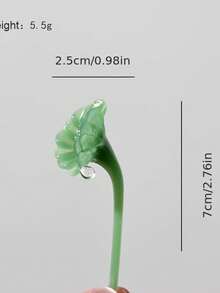玻璃花盆家居裝飾，小型花瓶馬蹄蘭鬱金香人造植物花禮，釉面花束，（手工製作，顏色與尺寸略有差異）適合情人節 - 彩色 - 查看 35