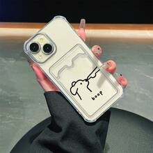 Funda para teléfono: Funda transparente de TPU con diseño de nariz de perro, un gesto divertido y juguetón, con soporte para tarjetas, para iPhone 17/16 Pro/15 ProMax/14/13/12/11|Antiamarilleo, Diseño Minimalista, Agarre Suave, Regalo Ideal para Amigos y Familiares 17, 16, 15, 14, 13, 12, 11, Plus, Air, Pro, Max, Galaxy S21, S22, S23, S24, S25, S26 FE, Edge, Pus, Ultra, A05, A06, A07, A13, A14, A15, A16, A17, A26, A52, A53, A54, A55, A56, A32, A34, A35, A36, Mini, X/XS Max, XR - transparente - Ver 3