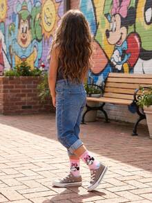5 đôi tất trẻ em chủ đề Disney, hình chuột Minnie và chuột Mickey dễ thương, tất mềm mại, thoáng khí, thích hợp cho bé gái và học sinh. - Nhiều màu - Xem 3