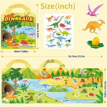 Bộ 3 cuốn sách dán hình thạch tái sử dụng | Chủ đề Khủng long + Không gian + Đại dương, Công chúa + Pizza + Thú cưng | Sách dán hình tái sử dụng, Đồ chơi dán hình hoạt hình đa chủ đề sáng tạo, Sách dán hình yên tĩnh tiện dụng, Quà tặng đồ chơi dán hình thạch cho trẻ em - Nhiều màu - Xem 4