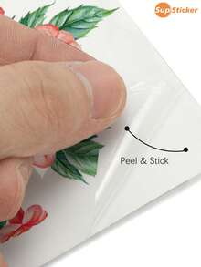 SUPSTICKER 1件水彩恐龍火山植物牆貼，PVC可撕貼可移除貼紙，12.79x18.62英吋，適用於牆面、櫃子、遊戲區 - 1PC - 查看 8