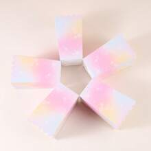 1 0/20/50/100pcs Pastel Rainbow Gradient & Glitter Star Pattern Popcorn Boxes, Soft Watercolor Print Open Snack Containers, Disposable Paper Snack Boxes, Suitable For Popcorn, Fries, Candy, Desserts, Ideal For Theme Parties, Celebration Gatherings, Garden Events, Holiday Celebrations, Pre-Wedding Parties, Party Favors, Food Packaging Supplies, Durable Lightweight Party Accessories, Multi-Purpose Snack And Treat Containers - Multicolor - View 5