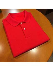 Polo Masculina Preta Premium – Estilo Casual e Sofisticado - Vermelho - Visão 2