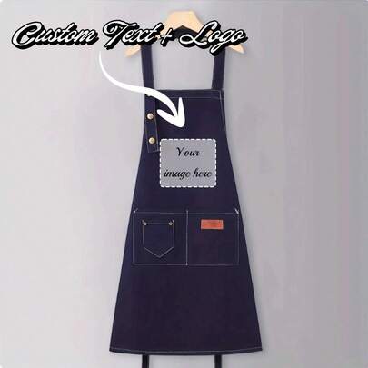 Customizable Pattern Apron For Men And Women With Adjustable Straps And Large Functional Pockets. Perfect For Cooking, Grilling, Gardening, Or Crafting. Offers High-Quality Personalized Text, Photo, And Family Image Printing, Making It A Unique And Thoughtful Gift. Durable, Machine-Washable Fabric With Cross-Back Straps For A Comfortable Fit. Ideal For Personal Use Or Branded Promotional Items. Unleash Your Creativity And Design A One-Of-A-Kind Apron Today!