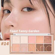 Rom&Nd 1盒 7.5g Better Than Palette #14 Toast Tanny Garden 眼影盤，奶咖大地色系，適合初學者的日常通勤眼妝 - 新14 吐司坦尼花園 - 查看 7
