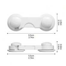 5pcs White Heavy Duty Plastic Safety Lock Set - Easy To Install With No Tools Adhesive Mounting, Strong Grip, Suitable For Refrigerator, Cabinet, Pantry Door And Kitchen Appliances | Safety Door And Cabinet Locks For Home And Kitchen Safety - Pet And Family Safety - Multicolor - View 11