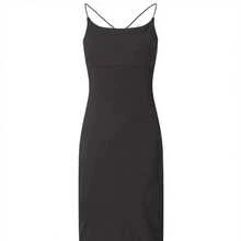 Vestido de tirantes sexy sin espalda con abertura y ajuste ceñido sin mangas para mujer, estilo europeo-americano, moda transfronteriza 2026, que realza la cadera - Negro - Ver 1