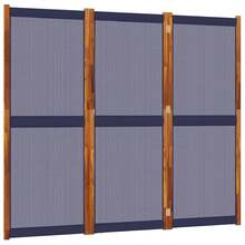 vidaXL 3-tlg. Paravent Dunkelblau 210x180 cm - Blau - Übersicht 2