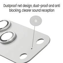 CASECOPS 2pcs Camera Lens Protector Film For IPhone 17 Pro And 17 Pro Max, Full Coverage Real Machine Color, Effectively Protect Camera Lens, Clearer Shooting, Fashionable , Suitable For Birthday, Spring, Easter And Other Holiday Gifts, Non-Slip Diamond Decoration - Silver - View 3