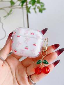 Ốp tai nghe Cherry 3 trong suốt kiểu dáng Niche, vỏ bảo vệ dễ thương tương thích với Apple Pro 2/3, Bluetooth không dây thế hệ thứ 4. - Nhiều màu - Xem 12