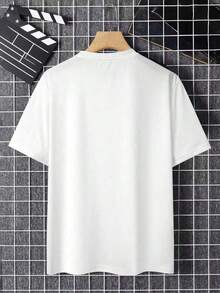 100% algodón puro, transpirable y agradable para la piel. Diseño clásico de cuello redondo, corte ajustado y adecuado para todo tipo de cuerpos. Estampado de moda con estilo minimalista y de alta calidad. Diseño unisex perfecto para conjuntos de pareja, ideal para el transporte diario, citas, ocio y ropa urbana - versátil y atemporal. - Blanco - Ver 2