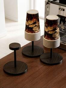 1-2pcs Cup Holder, Suitable For Coffee, Tea, Water Cups - Desktop Paper Cup Storage Rack With Stand, Applicable For Office, Commercial Use, Cafe, Restaurant, Durable Stylish Design, Suitable For Home Or Office, Coffee Bar Equipment - Multicolor - View 5