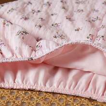Women's Glowing Wealth - Cute Fresh French Floral Mini Skirt, Designed With Slim Fit, Bowknot Pink Summer - Pink - View 7