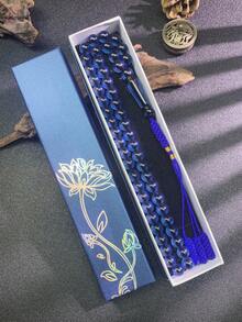 一套51颗10毫米多色水晶念珠/祈祷珠，手工编织流苏，斋月、宰牲节的完美礼物 - 51顆念珠 - 查看 6
