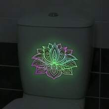 1 miếng dán tường Mandala nhiều màu sắc phát sáng trong bóng tối, hình hoa sen phong cách Bohemian, trang trí chống thấm nước cho phòng ngủ, lối vào. - Nhiều màu - Xem 5