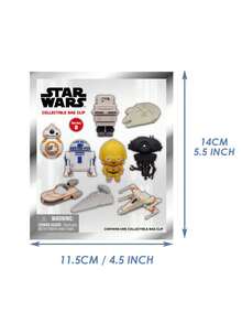 StarWars 1 chiếc kẹp túi Star Wars chính hãng, được cấp phép ngẫu nhiên, hình nhân vật Darth Vader, Stormtrooper, Grogu trong túi bí ẩn, mô hình 3D sưu tầm, vật trang trí để bàn cho nhà cửa, văn phòng, bộ sưu tập dành cho người hâm mộ phim, quà tặng ngày lễ. - trắng - Xem 2
