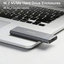 Balance Fit M.2 NVMe SSD 硬盘盒，支持 10Gbps USB 3.2 Gen2 接口，铝合金材质，兼容 2230/2242/2260/2280 NVMe SSD，附带 USB-C 数据线和适配器。 - 灰色 - 查看 2