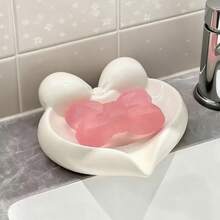 1 Đĩa đựng xà phòng tự thoát nước họa tiết hoa - Phụ kiện phòng tắm bền, vệ sinh dùng để trang trí nhà cửa - Nhiều màu - Xem 5