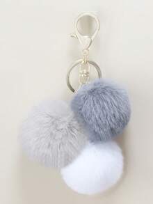 Porte-clés à pompon - Multicolore - Voir 4