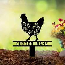 Bộ 1 sản phẩm gồm ong, gà, chuồn chuồn, cọc cắm đất, thiết kế hình silhouette bằng kim loại, quà tặng động vật nghệ thuật, trang trí xe RV, trang trí hàng rào sân vườn, cầu thang, nút cắm đất. - động vật - Xem 6