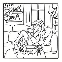 Libro de colorear de la Primavera, Día de la Mujer, Lindo y Cómodo, Páginas de colorear de terapia de arte con temas de la naturaleza para aliviar el estrés para mujeres, Actividad relajante y consciente, Tapa blanda, Vuelta al colegio, Útiles escolares - A - Ver 9