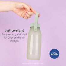 Collapsible Water Bottle Lightweight Foldable Silicone Bottle For Travel Hiking And Camping 16.9oz Made In Korea Olive Green - 橄欖綠 - 查看 4