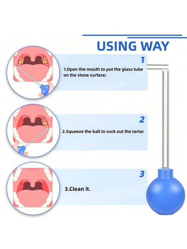 Tonsil Stone Removal Tool Kit, Oral Hygiene Suction & Cupping Set With PVC Suction Ball For Fresh Breath - Multicolor - View 6