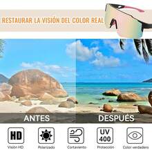 Lentes Ciclismo Gafas De Sol Deportivas Para Hombre Y Mujer,Gafas Deportivas Con Espejo Para Ciclismo, Protección en ciclismo de carretera y senderismo,Protección Uv400 - pago - Ver 3