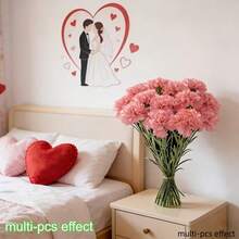 20PCS Artificial Carnations Flowers, Fake Plants, Mother's Day Valentine's Day Silk Carnations, Suitable For Wedding Centerpiece Decoration, Bridal Shower, Table Decor, Home Party, Birthday Decoration, Realistic Carnations, Artificial Flower Stems, Silk Artificial Flowers, Funeral Arrangement, Wedding Bouquet, Cemetery Wreath, DIY Crafts - Pink - View 10