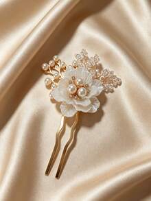 Handmade Chinese Style Pearl Flower Hair Accessories, Suitable For Hanfu, Cheongsam, Xiu He Outfit - Multicolor - View 11