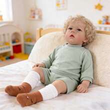 New Arrival Reborn Baby Doll 20 Inch Full Body Vinyl Reborn Silicone Baby Doll Realistic Newborn Baby Toddler Toys Reborn Baby Boy Toys With Anatomically Correct For Kids Toys - 薄荷藍 - 查看 3