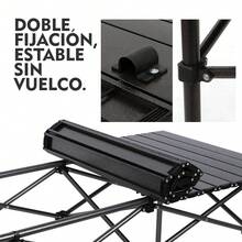 Picnic Folding Table And Chairs - Black Long Table - View 5
