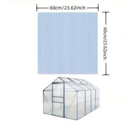 12 paneles de policarbonato, con un área de aproximadamente 9 m², paneles de policarbonato de doble pared con protección contra el agua y los rayos UV, paneles transparentes mejorados, utilizados para invernaderos, espacios al aire libre y techos de estanterías para plantas de 60 x 120 cm