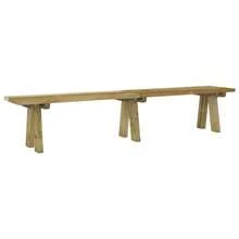 vidaXL Gartenbank 220 cm Massivholz Kiefer Imprägniert - A - Übersicht 2